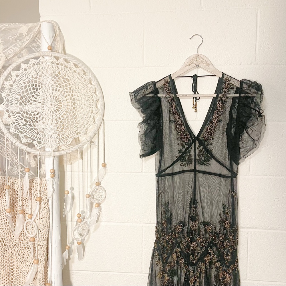 NWT Free People Annabelle Embellished Maxi Slip